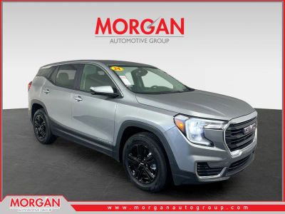 2024 GMC Terrain SLE in Sterling Metallic — front three-quarter view