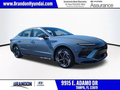 2026 Hyundai SONATA SEL Sport in Blue — front three-quarter view