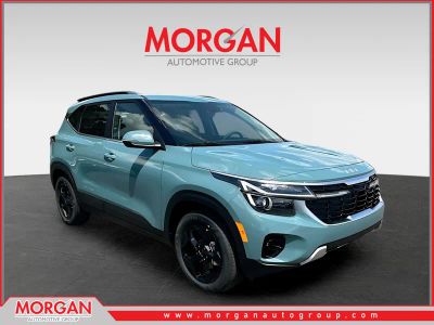 2026 Kia Seltos EX in Blue — front three-quarter view