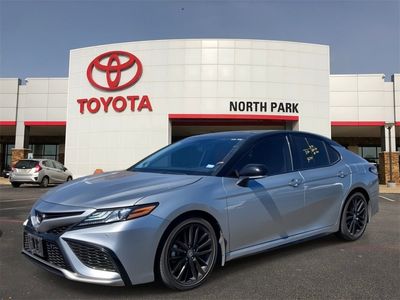 2024 Toyota Camry XSE V6 in Celestial Silver Metallic — front three-quarter view