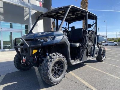 2026 Can-Am Defender MAX XT HD9 in Dusty Navy — front three-quarter view