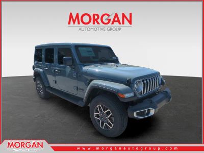 2026 Jeep Wrangler Sahara in Gray — front three-quarter view