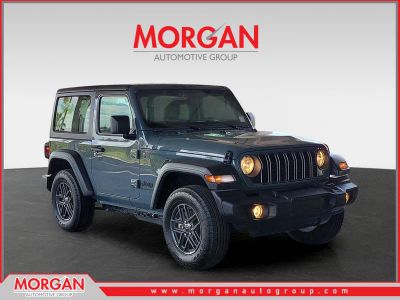 2026 Jeep Wrangler Sport in Anvil Clearcoat — front three-quarter view