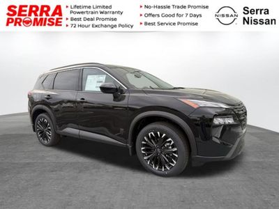 2026 Nissan Rogue Dark Armor in Super Black — front three-quarter view
