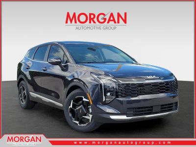 2026 Kia Sportage EX in Panthera Metal Gray — front three-quarter view