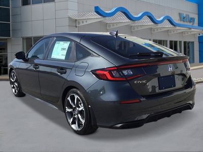 2026 Honda Civic Hatchback Hybrid — rear three-quarter view
