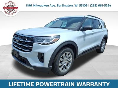 2026 Ford Explorer Active in White — front three-quarter view