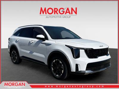 2026 Kia Sorento S in Glacial White Pearl — front three-quarter view