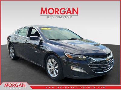 2023 Chevrolet Malibu LT in Dark Ash Metallic — front three-quarter view