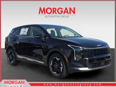 2026 Kia Sportage EX in Ebony Black — front three-quarter view