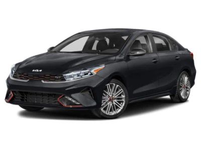 2024 Kia Forte GT-Line in Gravity Gray — front three-quarter view