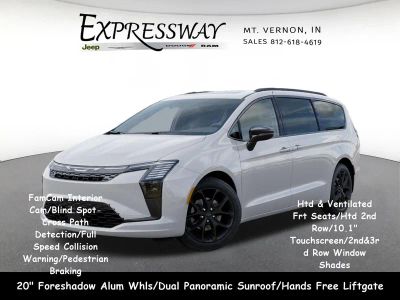 2027 Chrysler Pacifica Limited in Bright White Clear-Coat Exterior Paint — front three-quarter view