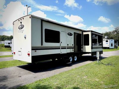 2019 Forest River Cedar Creek Cottage — side profile view