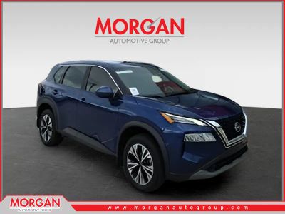 2023 Nissan Rogue SV in Blue — front three-quarter view