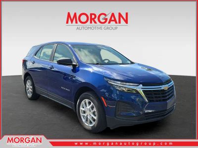 2023 Chevrolet Equinox LS in Blue Glow Metallic — front three-quarter view