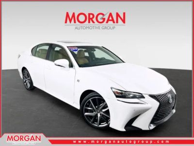 2019 Lexus GS 350 F Sport in White — front three-quarter view