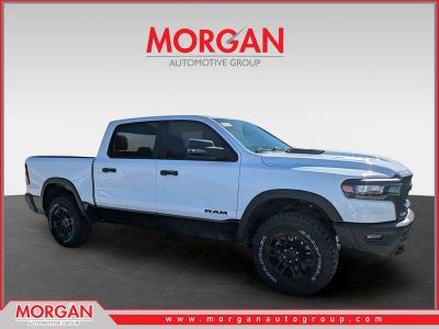 2026 Ram 1500 Rebel in White — front three-quarter view