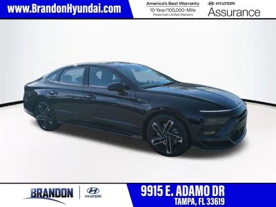 2026 Hyundai SONATA N Line in Blue — front three-quarter view