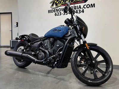 2025 Indian Motorcycle Sport Scout Limited +Tech Storm Blue — side profile view