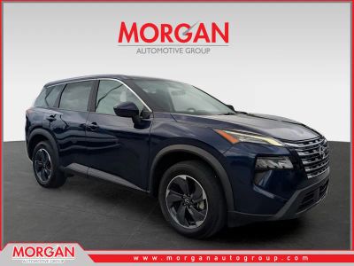 2024 Nissan Rogue SV in Blue — front three-quarter view