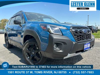 2023 Subaru Forester Wilderness in Geyser Blue — front three-quarter view