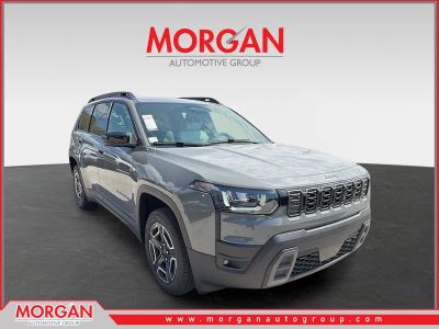 2026 Jeep Cherokee Laredo in Gray — front three-quarter view