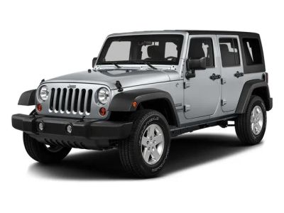 2016 Jeep Wrangler Unlimited Black Bear in Billet Silver Metallic Clearcoat — front three-quarter view