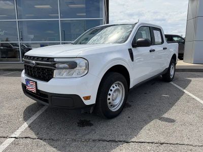 2023 Ford Maverick XLT in Oxford White — front three-quarter view