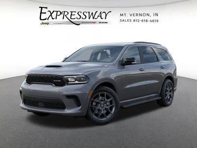 2026 Dodge Durango GT Plus HEMI V8 in Destroyer Gray Clear-Coat Exterior Paint — front three-quarter view