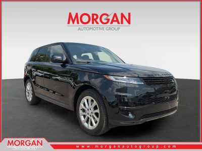 2025 Land Rover Range Rover Sport SE in Santorini Black Metallic — front three-quarter view