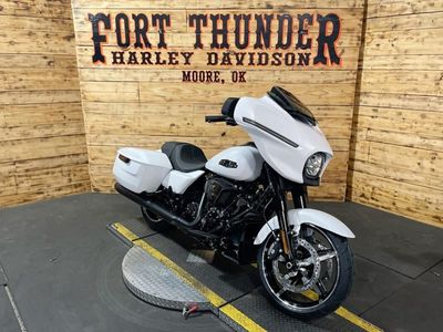 2025 Harley-Davidson FLHX - Street Glide in White Onyx Pearl - Black Finish — front three-quarter view