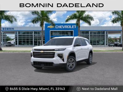 2026 Chevrolet Traverse LT in Summit White — front three-quarter view