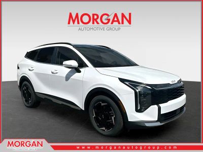 2026 Kia Sportage EX in White — front three-quarter view