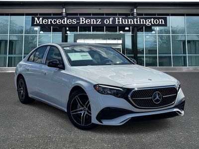 2026 Mercedes-Benz E-Class E 350 in MANUFAKTUR Moonlight White Metallic — front three-quarter view
