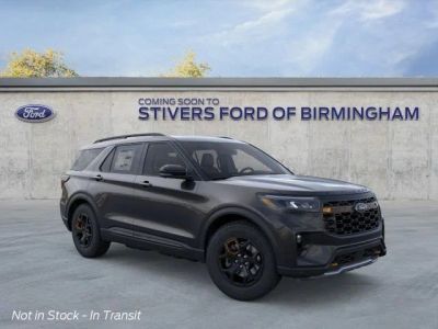 2026 Ford Explorer Tremor in Agate Black Metallic — front three-quarter view