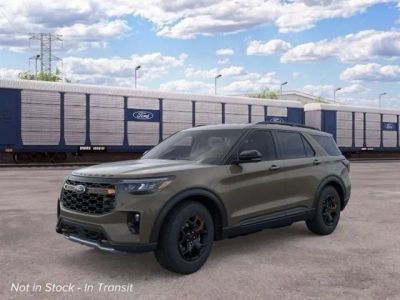2026 Ford Explorer Tremor® in Marsh Gray — front three-quarter view