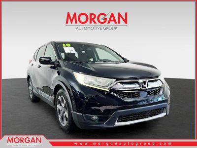 2018 Honda CR-V EX in Black — front three-quarter view