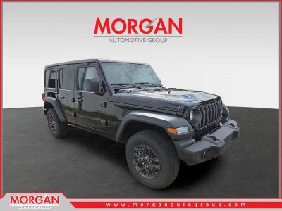 2026 Jeep Wrangler Sport S in Black — front three-quarter view