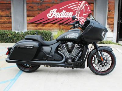 2026 Indian Motorcycle® Challenger® Dark Horse® Black Smoke — front three-quarter view