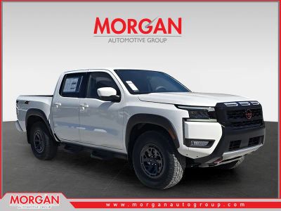 2026 Nissan Frontier PRO-4X in White — front three-quarter view