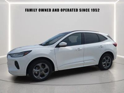 2023 Ford Escape ST-Line Select in Oxford White — front three-quarter view