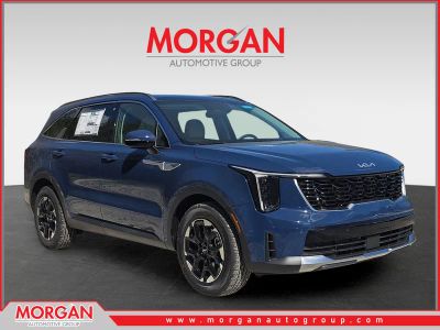 2026 Kia Sorento S in Midnight Lake Blue — front three-quarter view