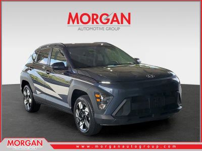 2024 Hyundai Kona SEL in Denim Blue Pearl — front three-quarter view