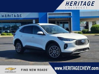 2023 Ford Escape PHEV in White — front three-quarter view
