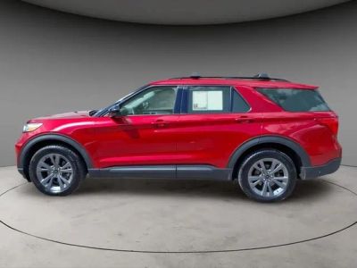 2023 Ford Explorer XLT in Red Metallic — front three-quarter view