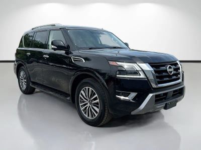 2024 Nissan Armada SL in Black — front three-quarter view