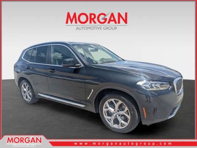 2022 BMW X3 sDrive30i in Black Sapphire Metallic — front three-quarter view