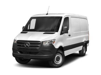 2023 Mercedes-Benz Sprinter Cargo Van in Jet Black — front three-quarter view