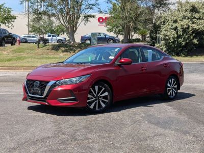 2021 Nissan Sentra SV in Red — front three-quarter view