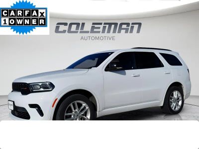 2024 Dodge Durango GT Plus in White Knuckle Clearcoat — front three-quarter view